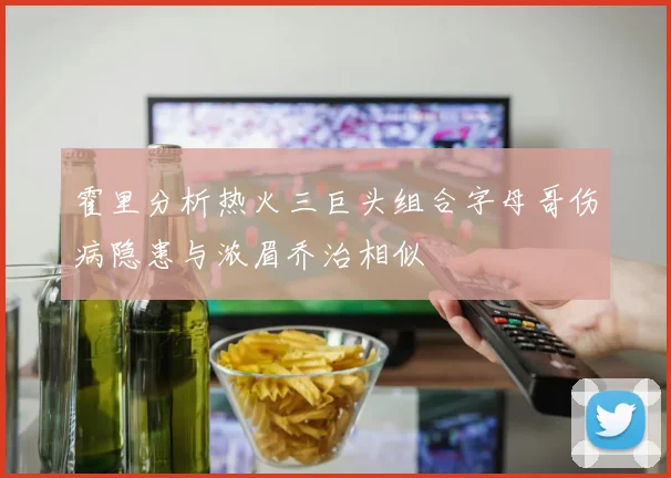 霍里分析热火三巨头组合字母哥伤病隐患与浓眉乔治相似